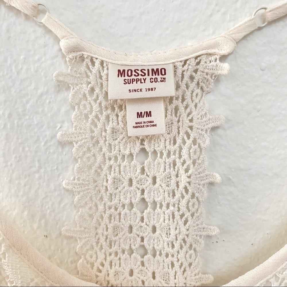 Mossimo Supply Co. Ivory Crepe Crochet Sundress M - Picture 2 of 11